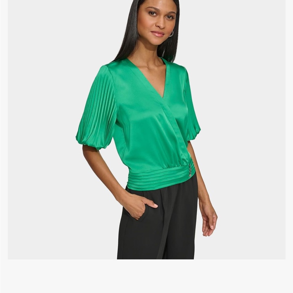 Karl Lagerfeld Green Blouse with Elegant Design